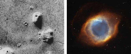 Face on Mars and Eye of God