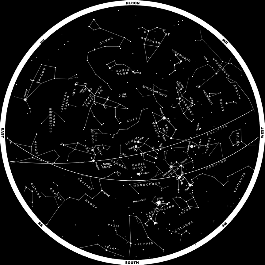 MARCH CONSTELLATIONS