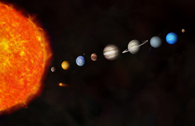 Illustration of our Solar System