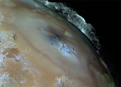 Image of Pele erupting on Io