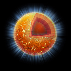 Εικονογράφηση της Κασσιόπης ένα αστέρι νετρονίων