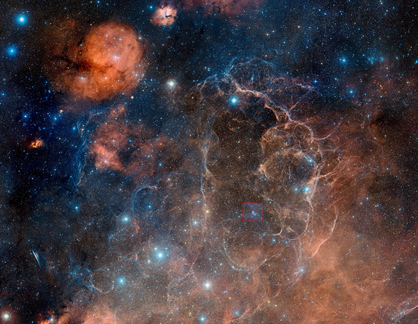 Chandra / óptica Feche acima da imagem