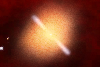 Illustration of Black Hole with Accretion Disk and Torus