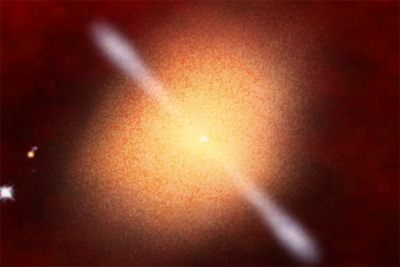 Illustration of Black Hole with Accretion Disk and Torus