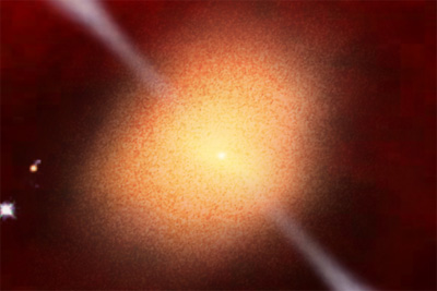 Illustration of Black Hole with Accretion Disk and Torus