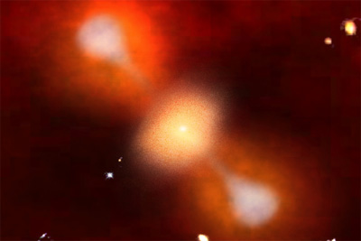 Illustration of Black Hole with Accretion Disk and Torus