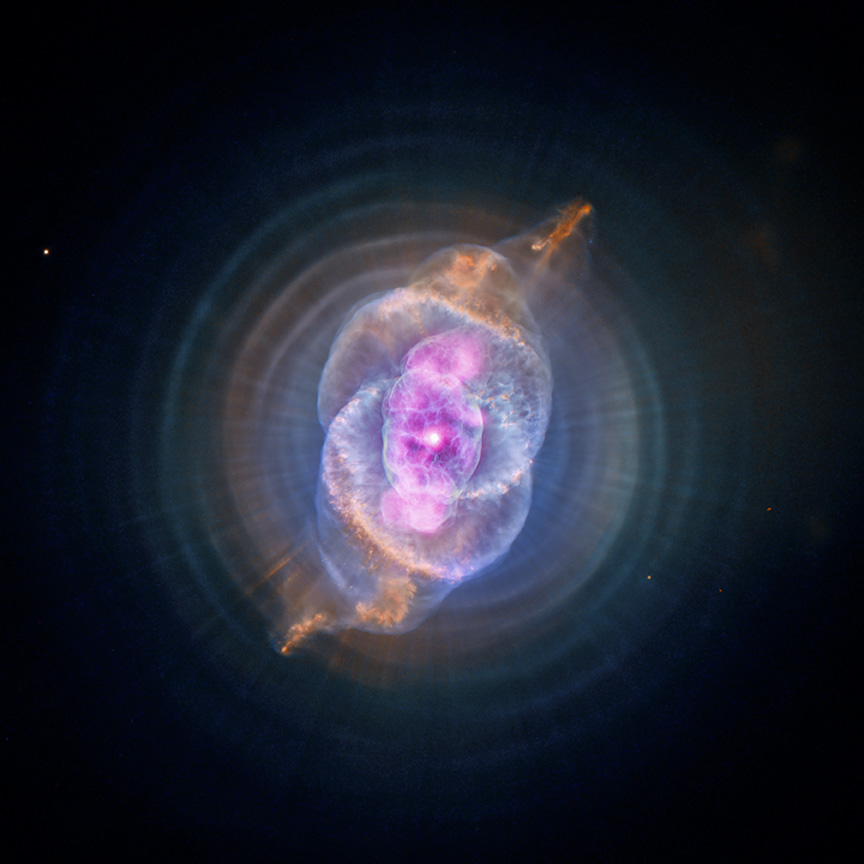 cat s eye nebula before and after
