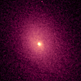Hot gas cloud in a galaxy cluster