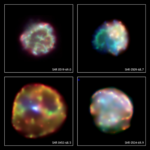 Chandra :: Photo Album :: SNR 0519-69.0, 0509-68.7, 0534-69.9, and 