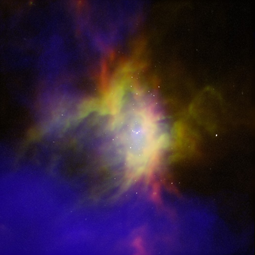 X-ray and Infrared image of RCW 36