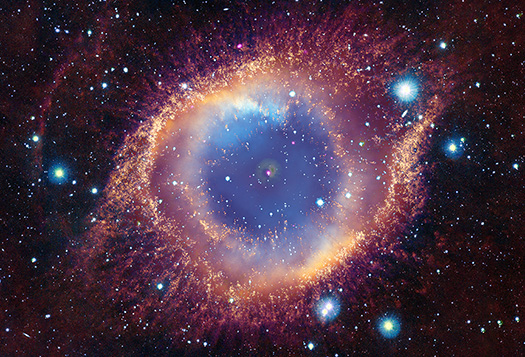 Image of the Helix Nebula and white dwarf WD 2226-210.