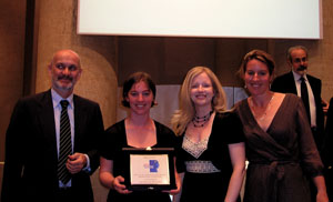 Martin Elvis, April Hobart, Kimberly Arcand and Megan Watzke accepting the Pirelli International award in Rome